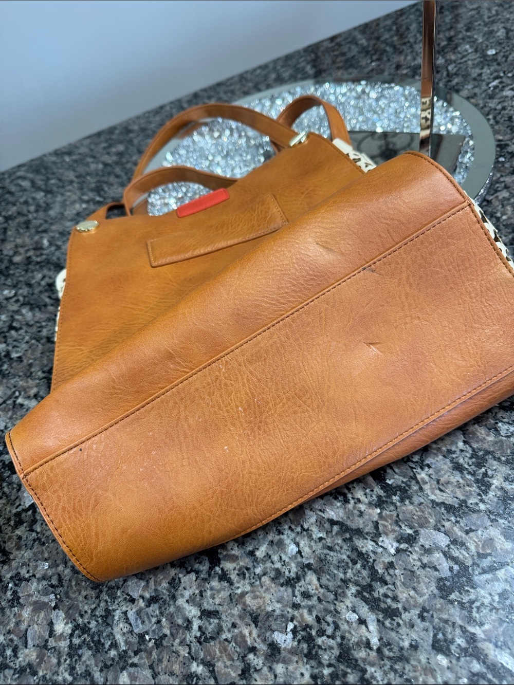 Big Buddha Tan & Cream Laser-Cut Shoulder Bag - Picture 12 of 12